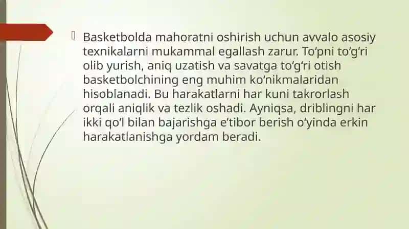 Basketbol Mashqlari Texnikasi 4