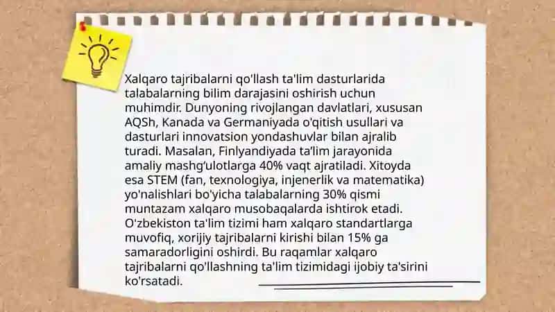 Musiqiy ta'lim tarbiya jarayonlarida xorijiy tajribalarni o'rganish va amaliyotga tatbiq etish 4