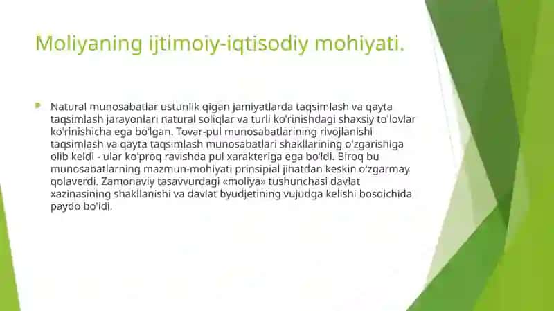 Moliyaning mohiyati va funksiyalari 4
