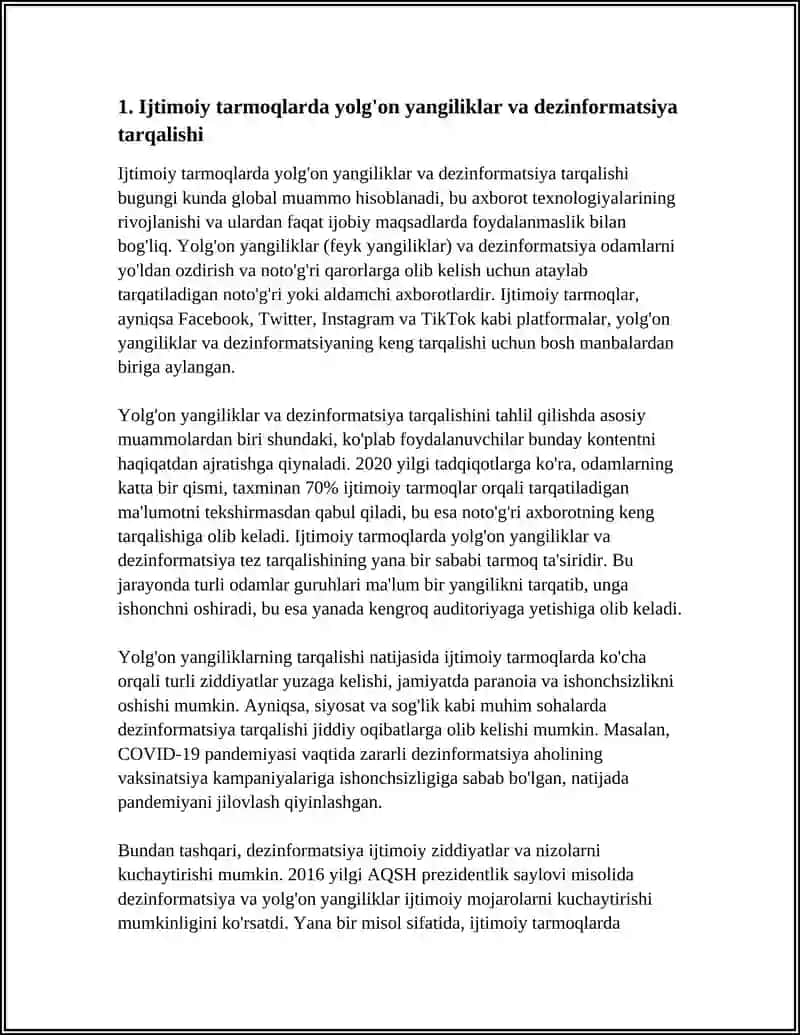 IJTIMOIY TARMOQLARDA AXBOROT XURUJLARI VA TAHDIDLAR Referat 4
