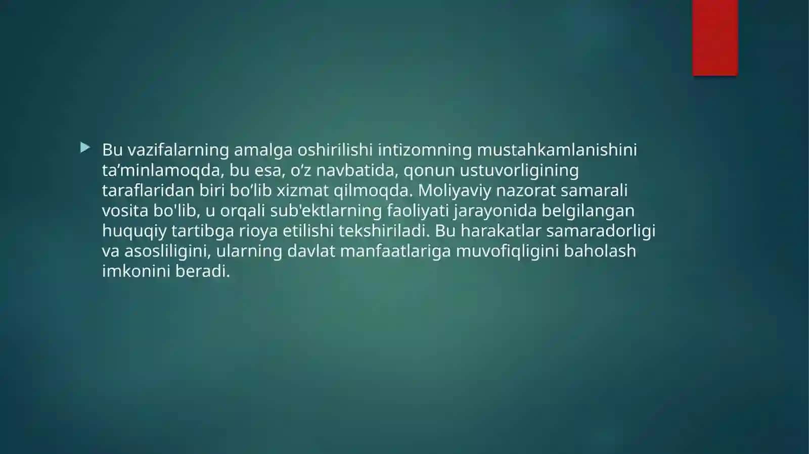 Moliyaviynazoratningmohiyati, zarurli tashkiliy shakillari 4