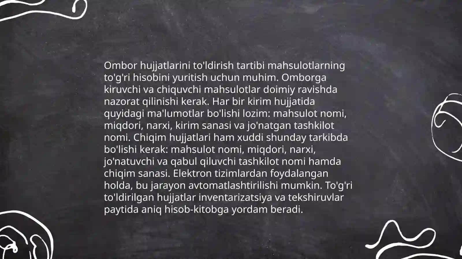 Omborxonadan mahsulotlarni chiqarish hujjatlari 4