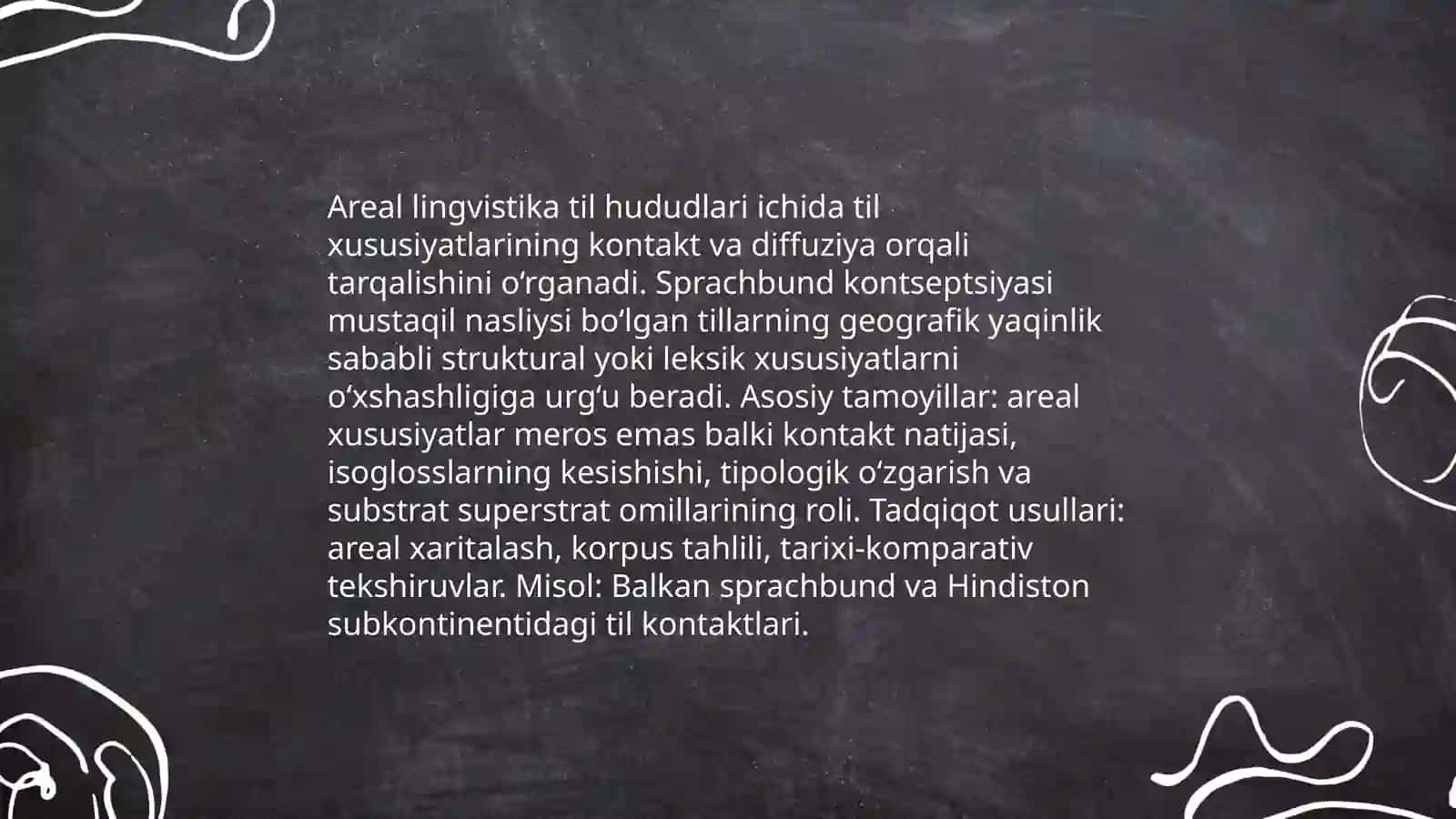 TILLARNI TASNIFLASH: AREAL, FUNKSIONAL VA TIPOLOGIK TASNIF 4