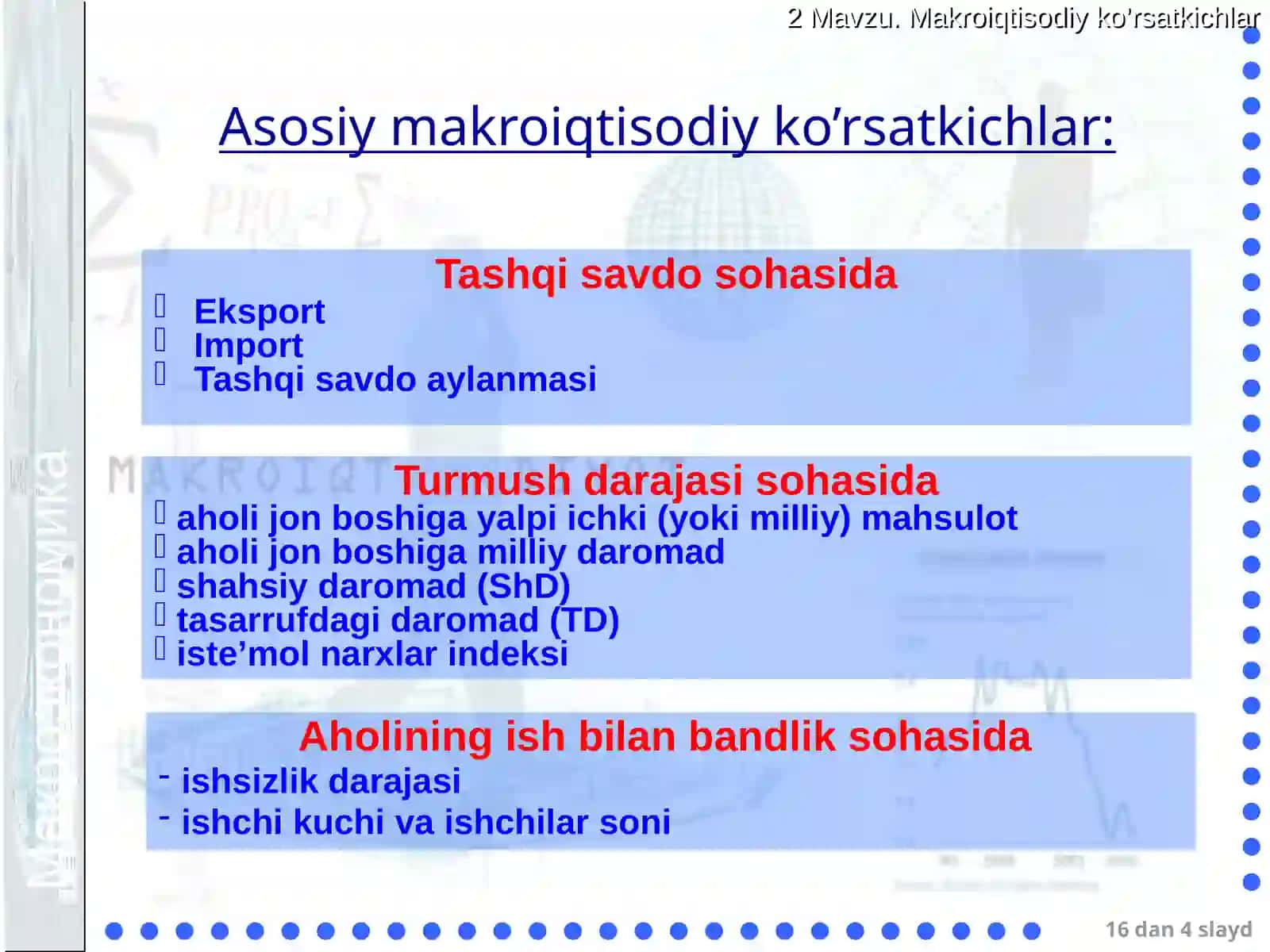 Asosiy makroiqtisodiy ko‘rsatkichlar 4
