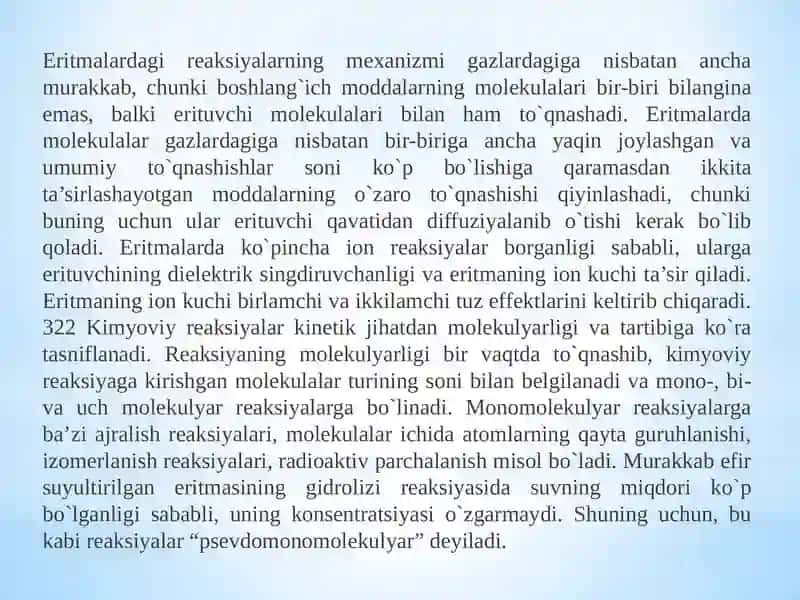 Kimyoviy reaksiyalarning kinetik qonuniyatlari asosida kinetik parametrlarni nazariy aniqlash usullari 4
