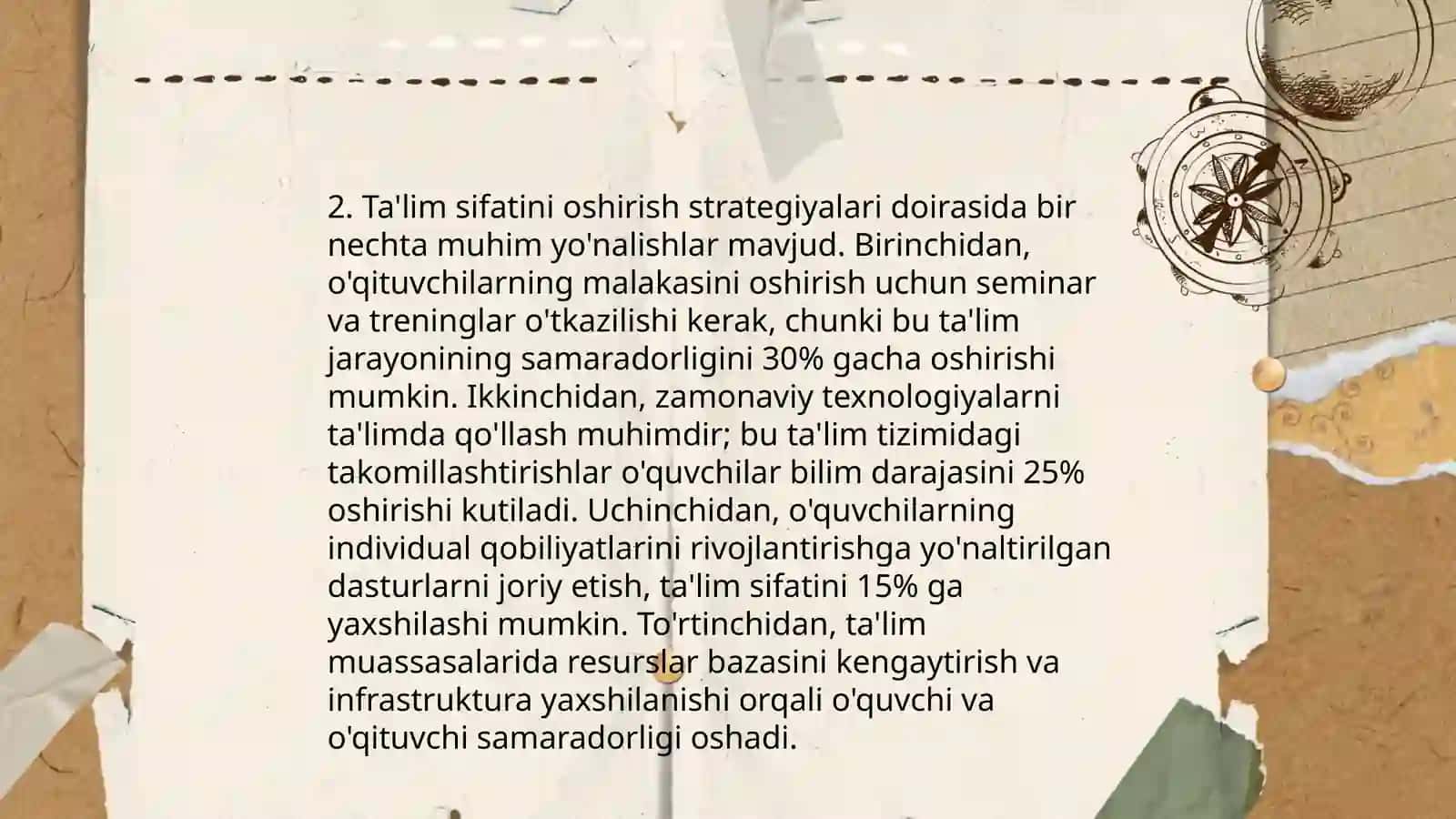 O'zbekiston Respublikasi oliy ta'lim tizimini 2030-yilgacha rivojlantirish Konsepsiyasini o'rganish 4