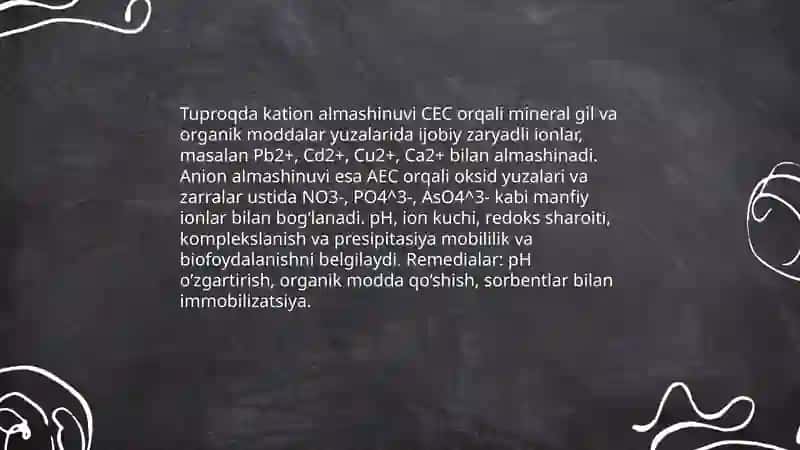 Ion bog'lanishli ifloslovchi moddalar 4