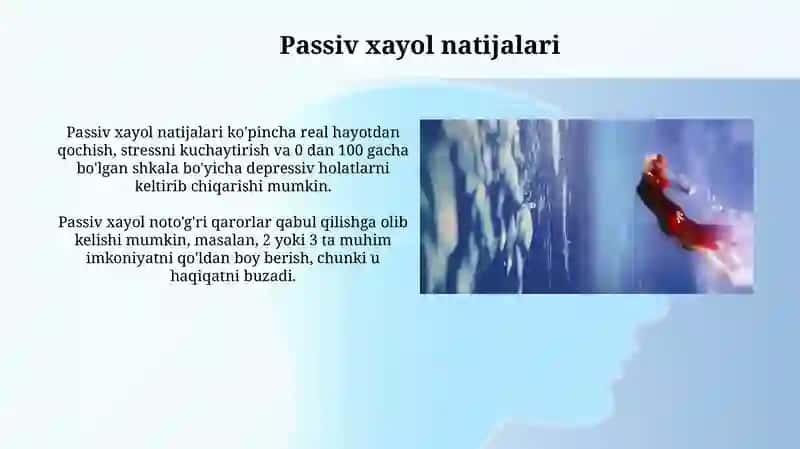 Aktiv va passiv xayol natijalari.Xayol turlari 4