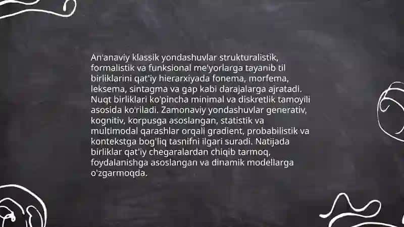 Til va nuqt birliklarining ilmiy tasnifi: taʼrif va nazariy asoslar 4