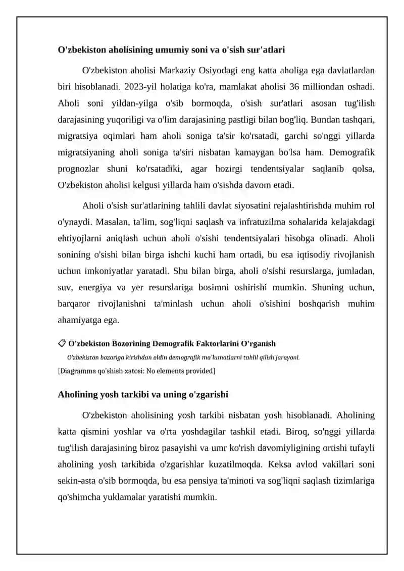 O'zbekiston bozorining demografik omillarini o'rganish 4