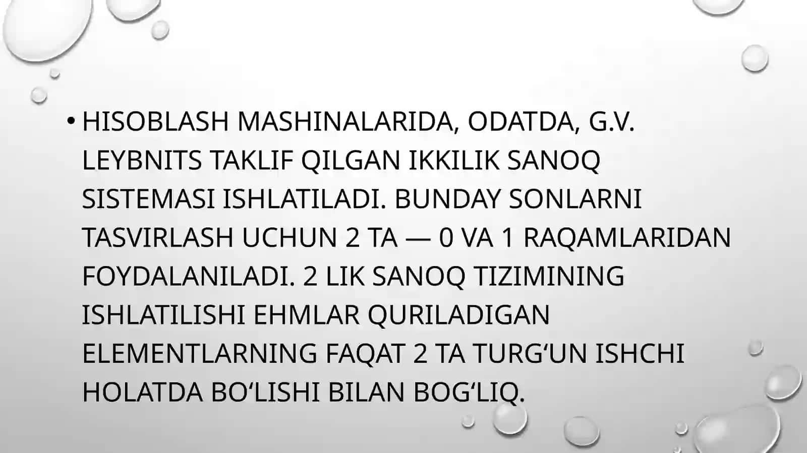 Turli sanoq sistemalarining tarixda qoʻllanishi va ularning ishlash asoslari 4