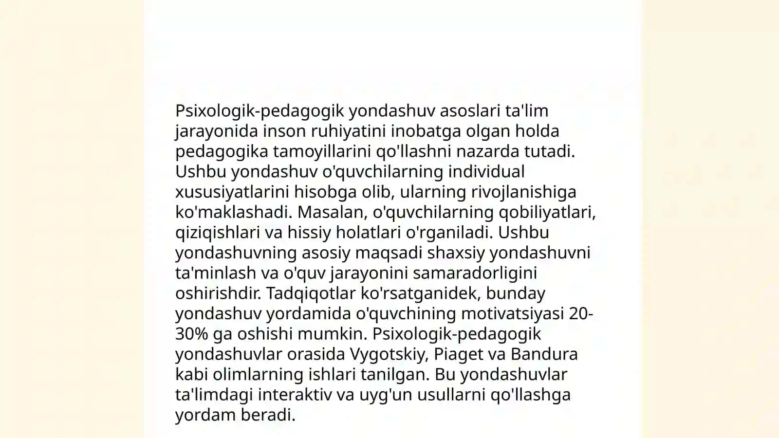 Uzoq muddatli davolanayotgan bolalalarda psixologik pedagogik qòllab-qòvvatlashda òqituvchi shaxsi 4