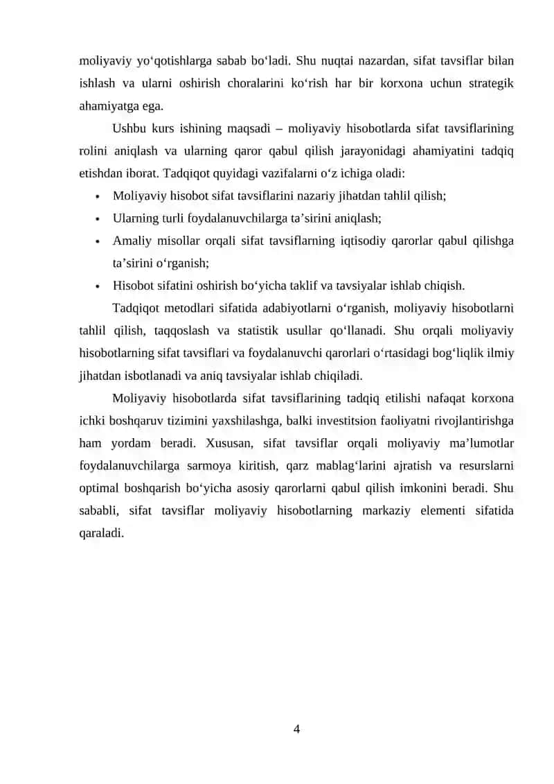 Moliyaviy hisobotlardagi sifat tavsiflari 4