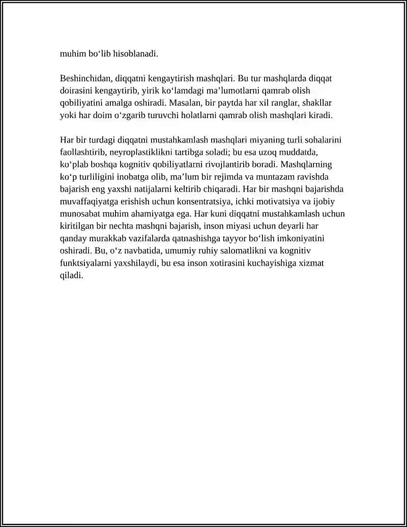 Xotirani rivojlantiruvchi psixologik mashg‘ulotlar 4