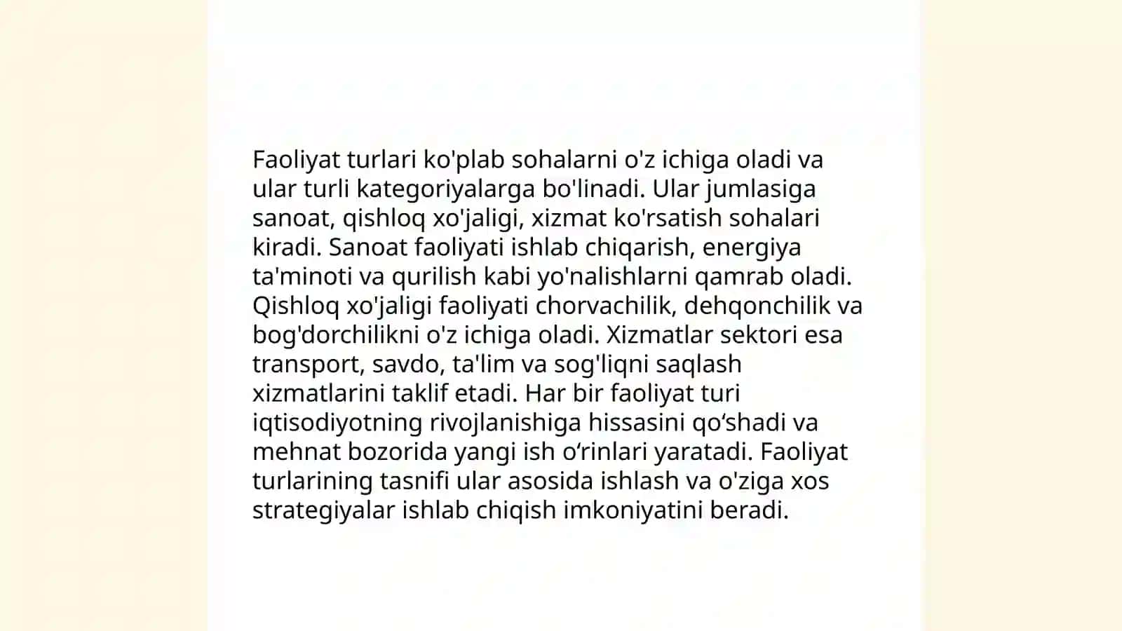 Faoliyat strukturasi, turlari 4