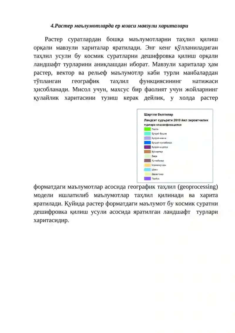 GEOGRAFIK INFORMATSION TIZIMLAR 4
