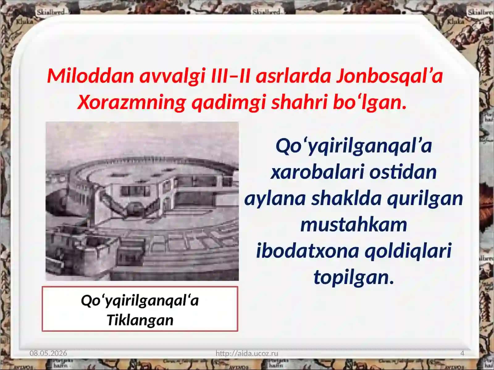 6-sinf Tarix fanidan Qadimgi Xorazm, Qang' va Dovon davlati dars taqdimot 4