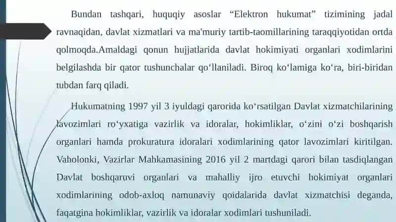 Mustaqillik yillarida davlat boshqaruvi tizimida amalga oshirilayotgan islohotlar 4