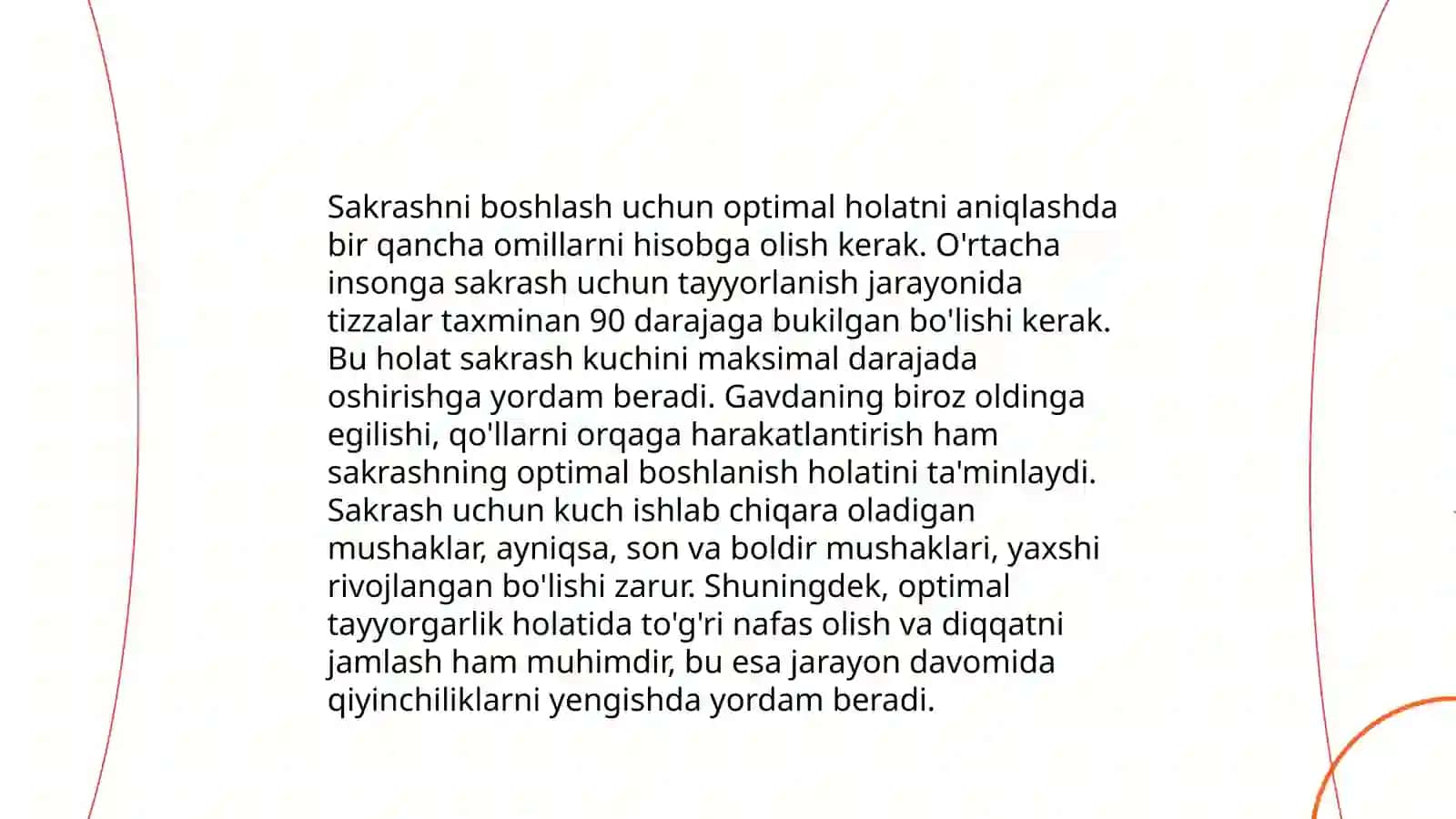 Turgan joyidan uzunlikka sakrash texnikasi 4