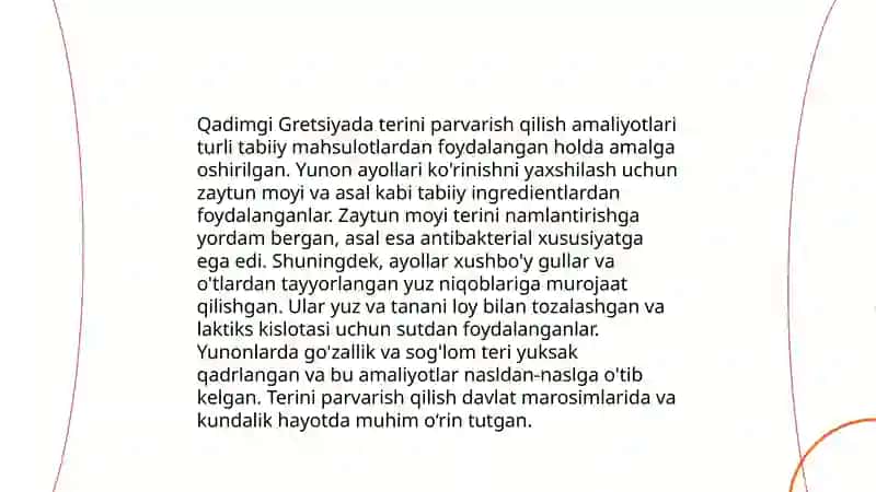 Qadimgi Gretsiyada kosmetologiyaning qo'llanishi 4