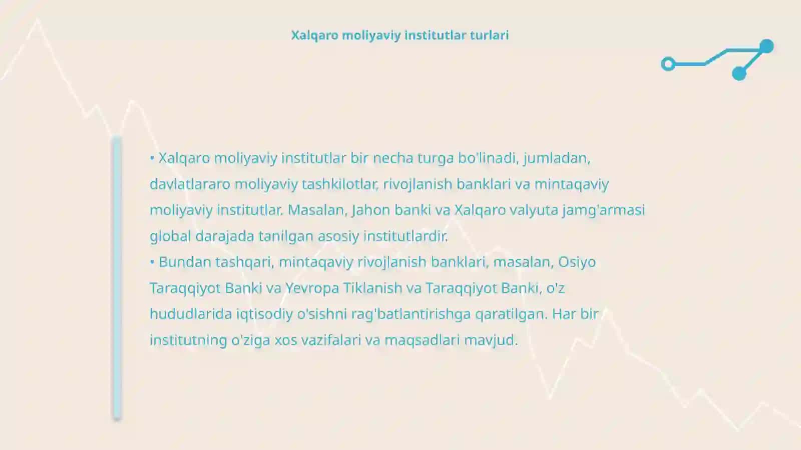 Xalqaro moliyaviy institutlar, ularning maqsadi va funktsiyalari 4