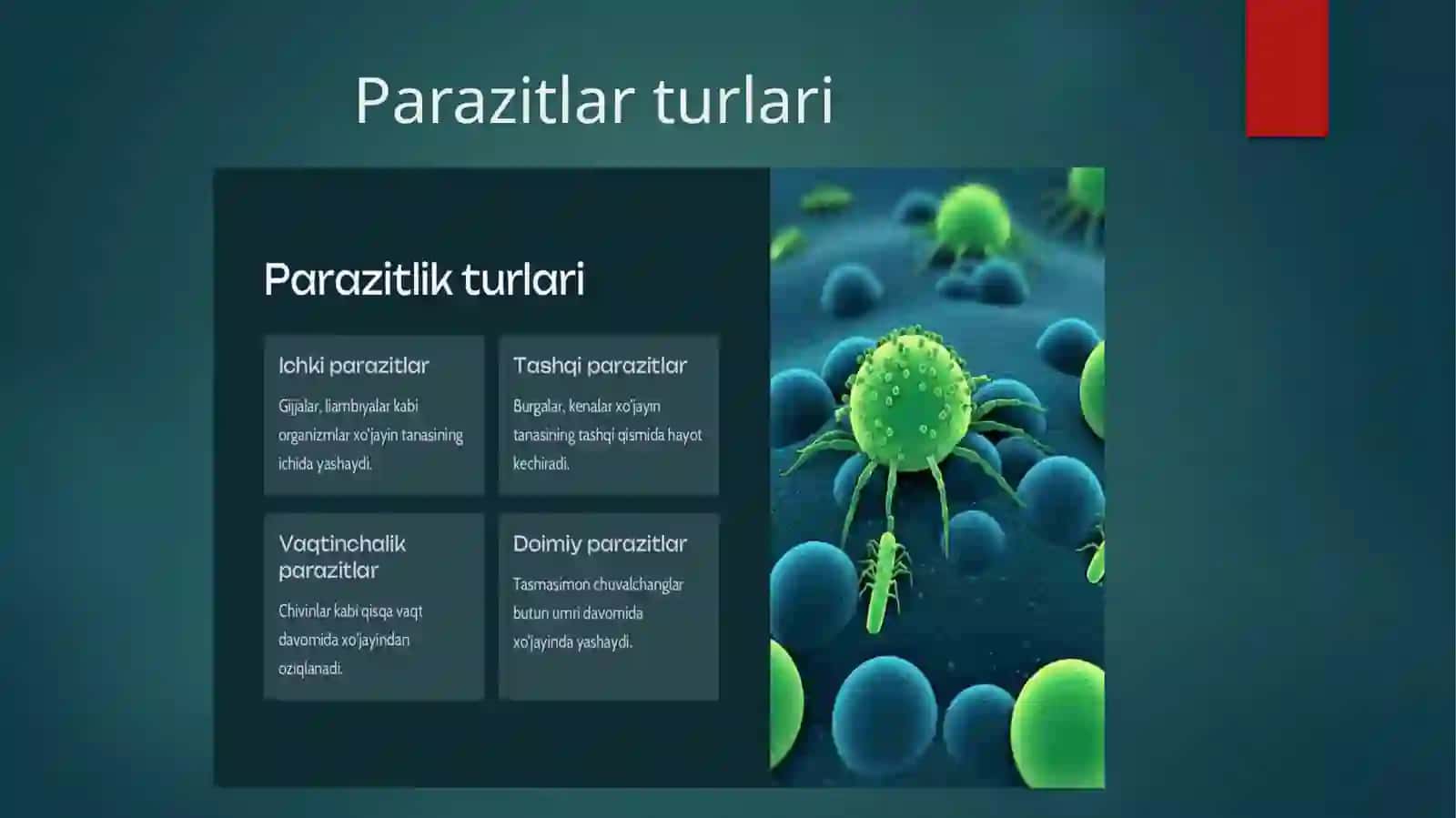 parazitologiya asoslari va ularning kelib chiqishi 4
