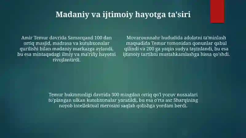 Amir Temur markazlashgan davlat tuzish yolida 4