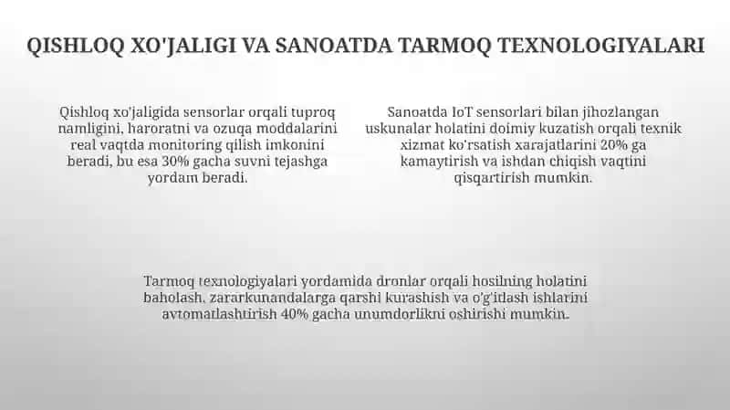 Tarmoq texnologiyalaridan foydalanish yo'llari 4