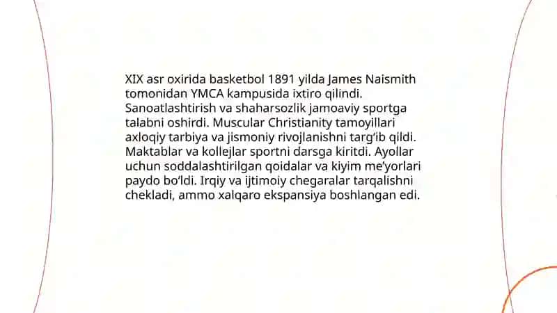 Basketbol o‘yin qoidalarining vujudga kelishi va shakllanishi 4