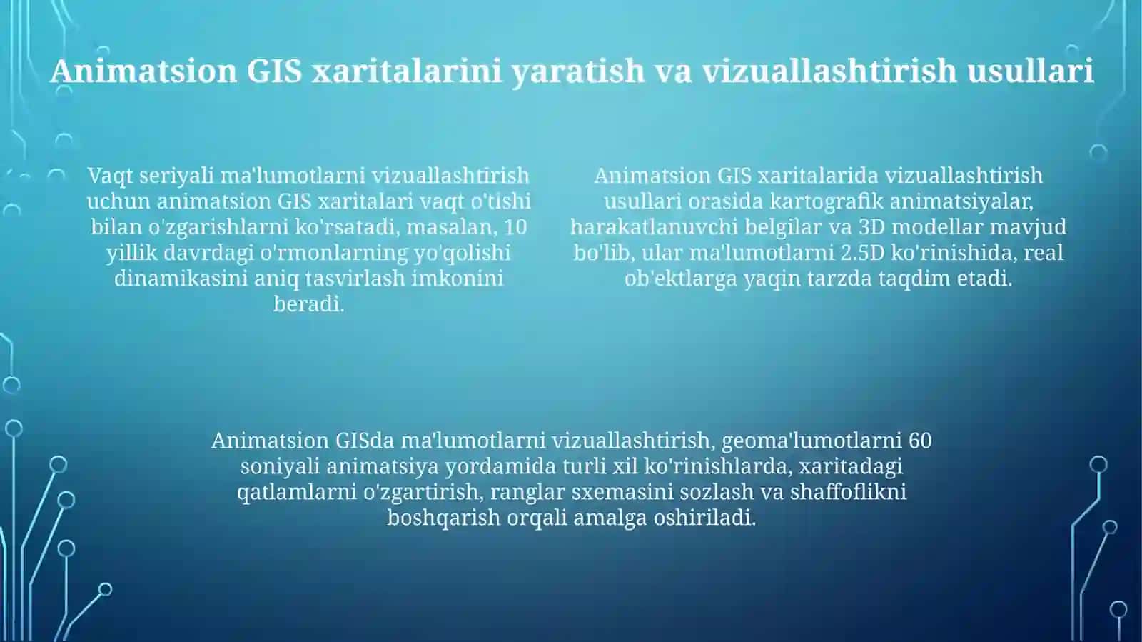 GATda animatsion xaritalarni tuzish va Mobil GAT ilovalari bilan ishlash 4