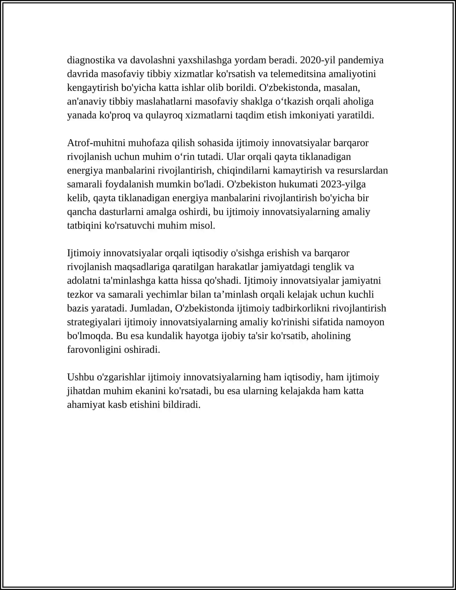 IJTIMOIY INNOVATSIYALARNING FUQAROLIK JAMIYATI SHAKLLANISHI VA RIVOJLANISHIGA TAʼSIRI 4