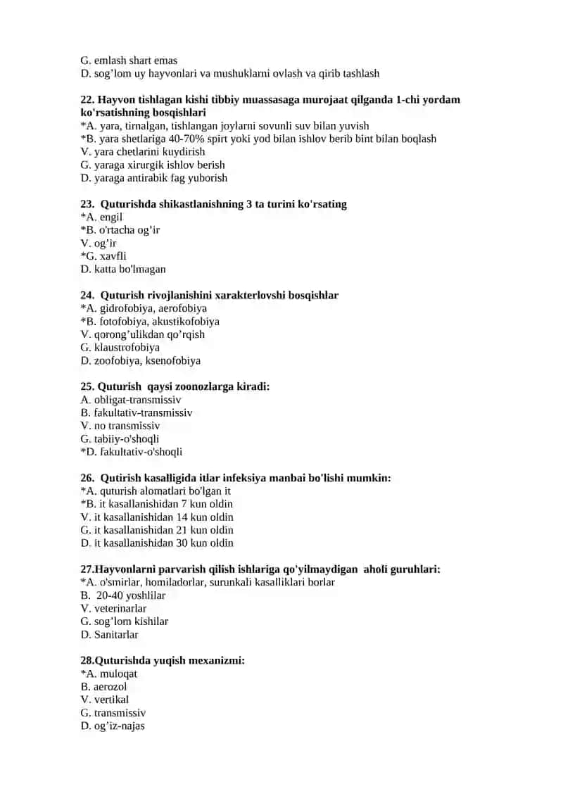 Zoonoz kasalliklar. Zoonoz infeksiyalarida epidemiologik nazorat 4