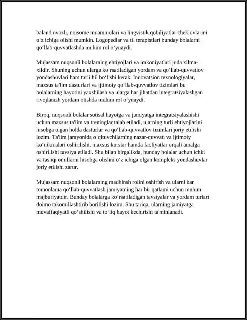 MUJASSAM NUQSONLI BOLALAR 4