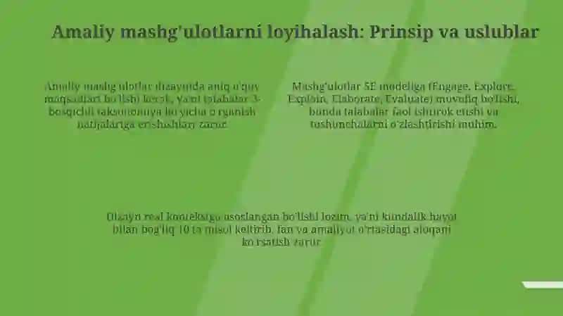 Amaliy mashg'ulotlar orqali ilmiy savodxonlikni rivojlantirish metodikasi 4