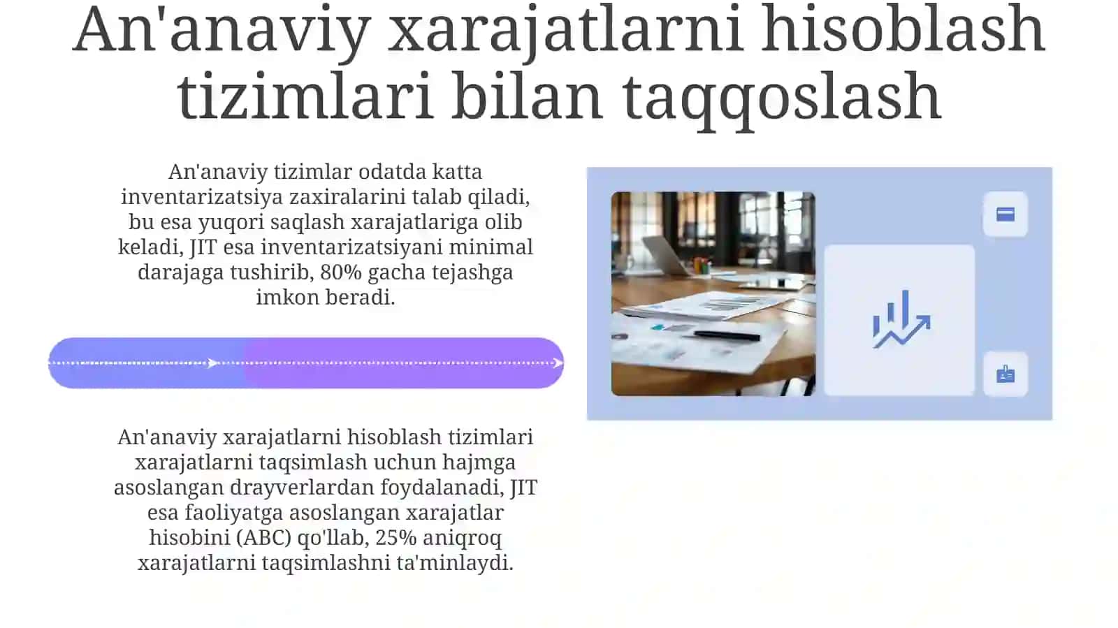 Just in time тизимида харажатларни бошкариш ва калькуляция килиш 4