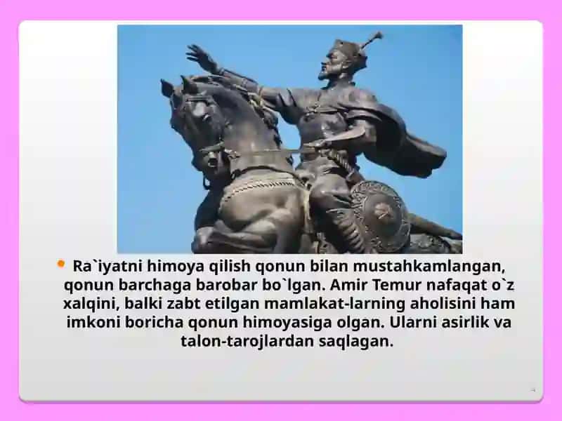 Amir Temurning taxtga kelishidagi tarixiy ahvol 4
