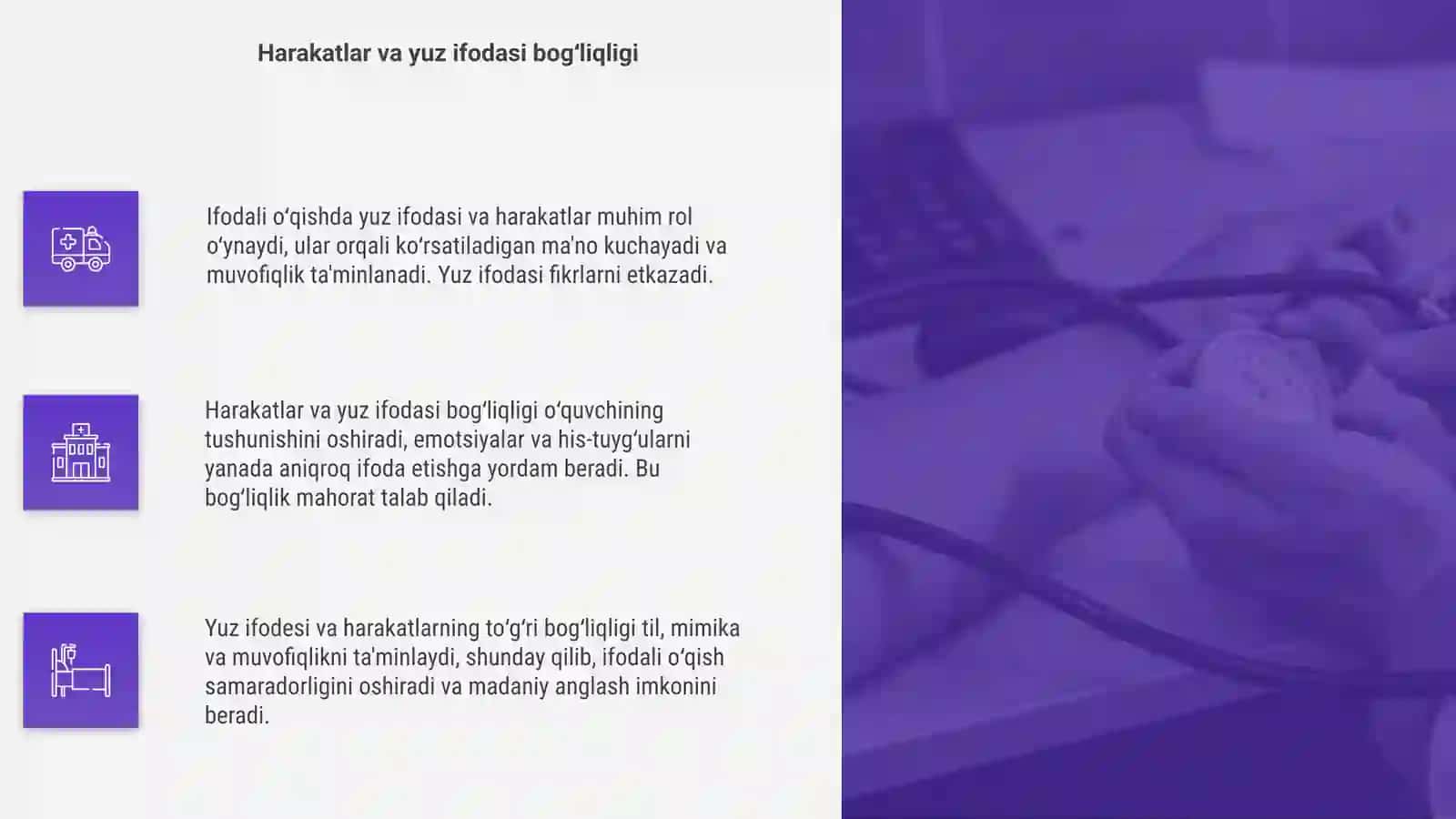 Ifodali oʻqishda yuz ifodasi va harakat 4