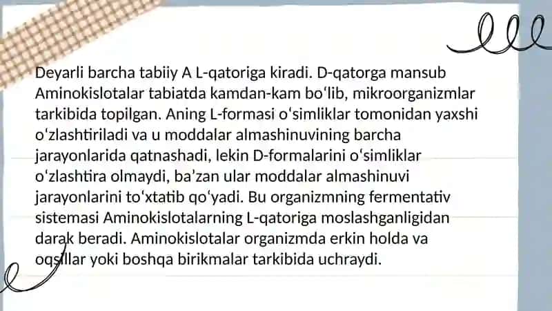 Aminokislotalar almashinuvi 4