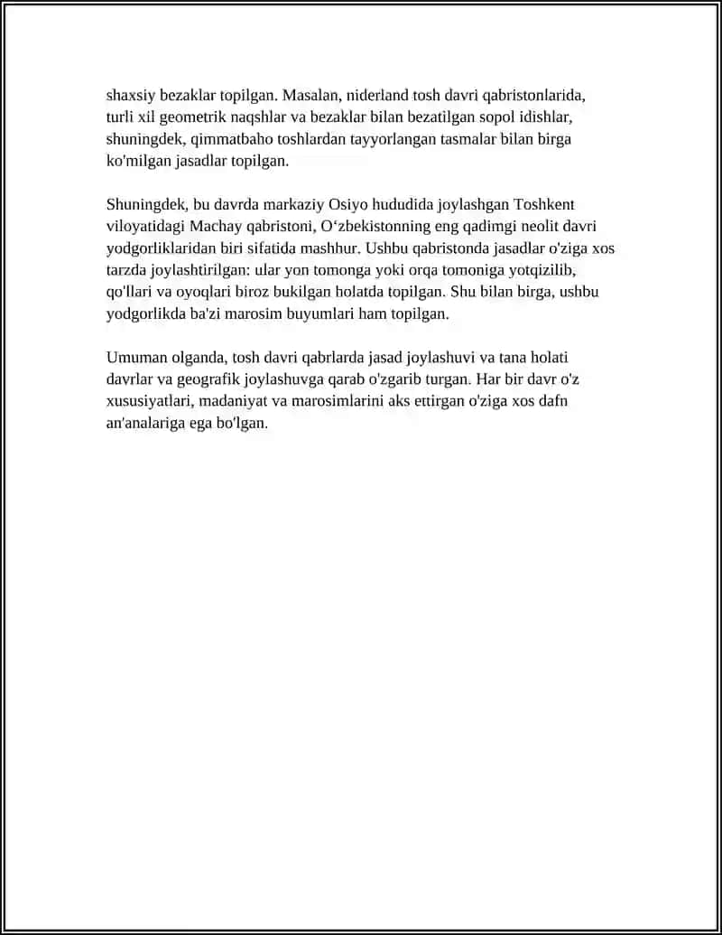 Tosh davri dafn marosimlarini qabrlarda aks ettirilishi 4