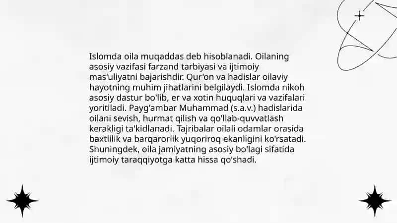 Musulmon davlatlar psixologlarining oila haqidagi tushunchalari 4