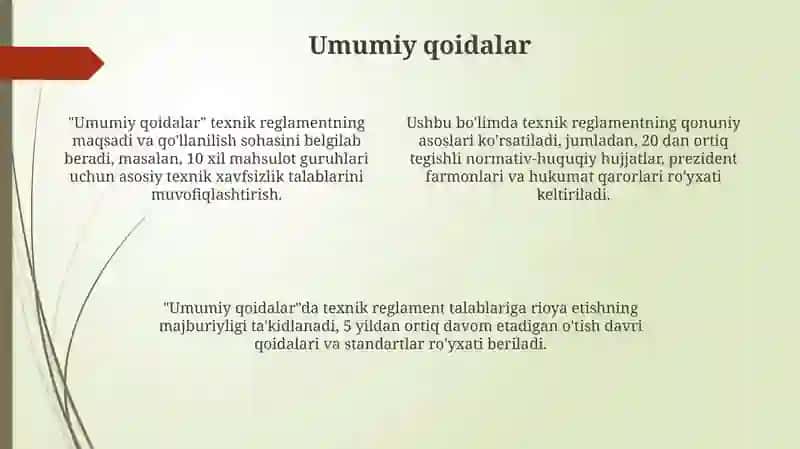 Texnik reglamentning namunaviy tuzilmasi 4
