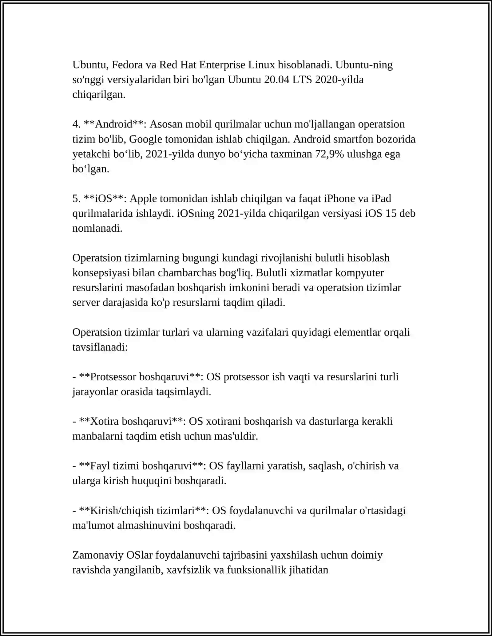 DASTURIY TAMINOT TURLARI 4