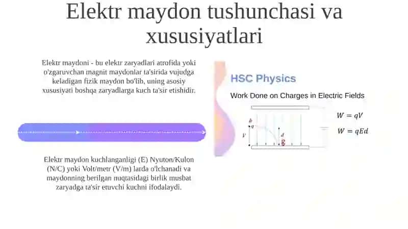 Elektr maydon va ish 4