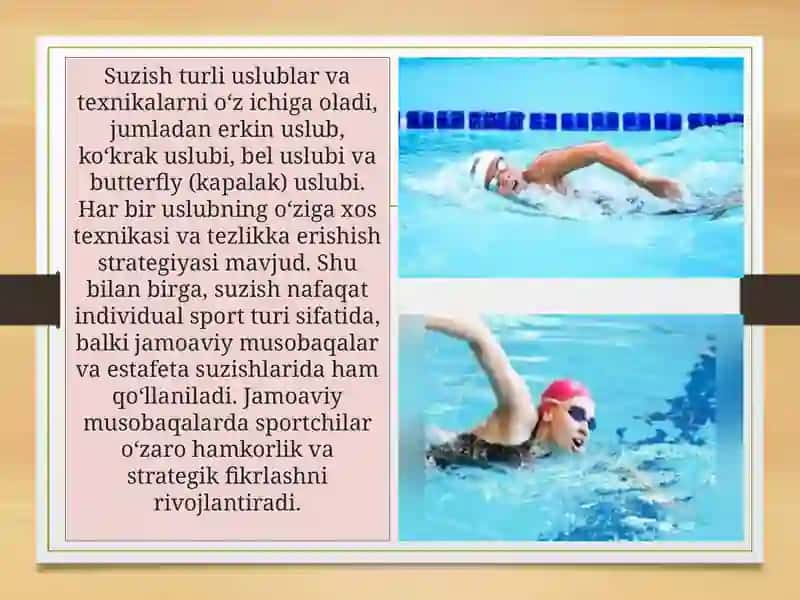 Suzishda startdan chiqish va burilishlarni oʻrgatish 4