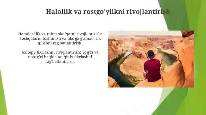 Yuksak ma'naviyatli shaxsni shakllantirish xaqidagi konseptual g'oyalar 4