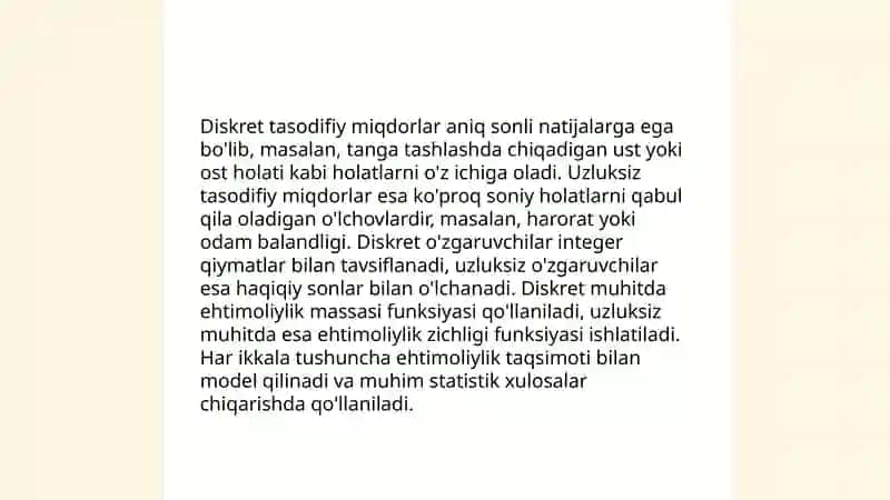 Tasodifiy miqdor taqsimoti va taqsimot funksiyasi, ularning bir-biridan kelib chiqishi 4