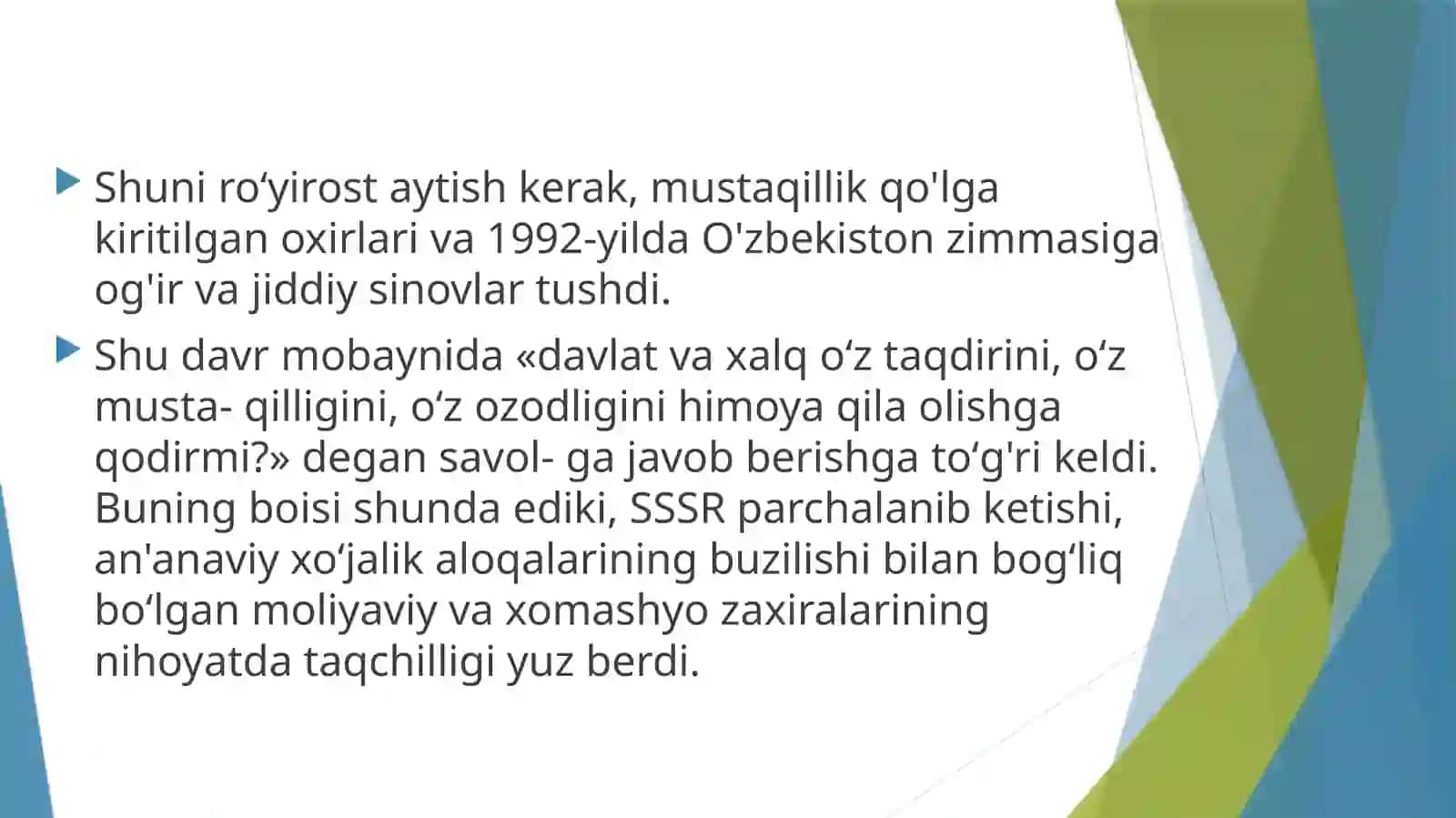 O'zbekistonda iqtisodiy islohotlarning o'ziga xos xususiyatlari 4