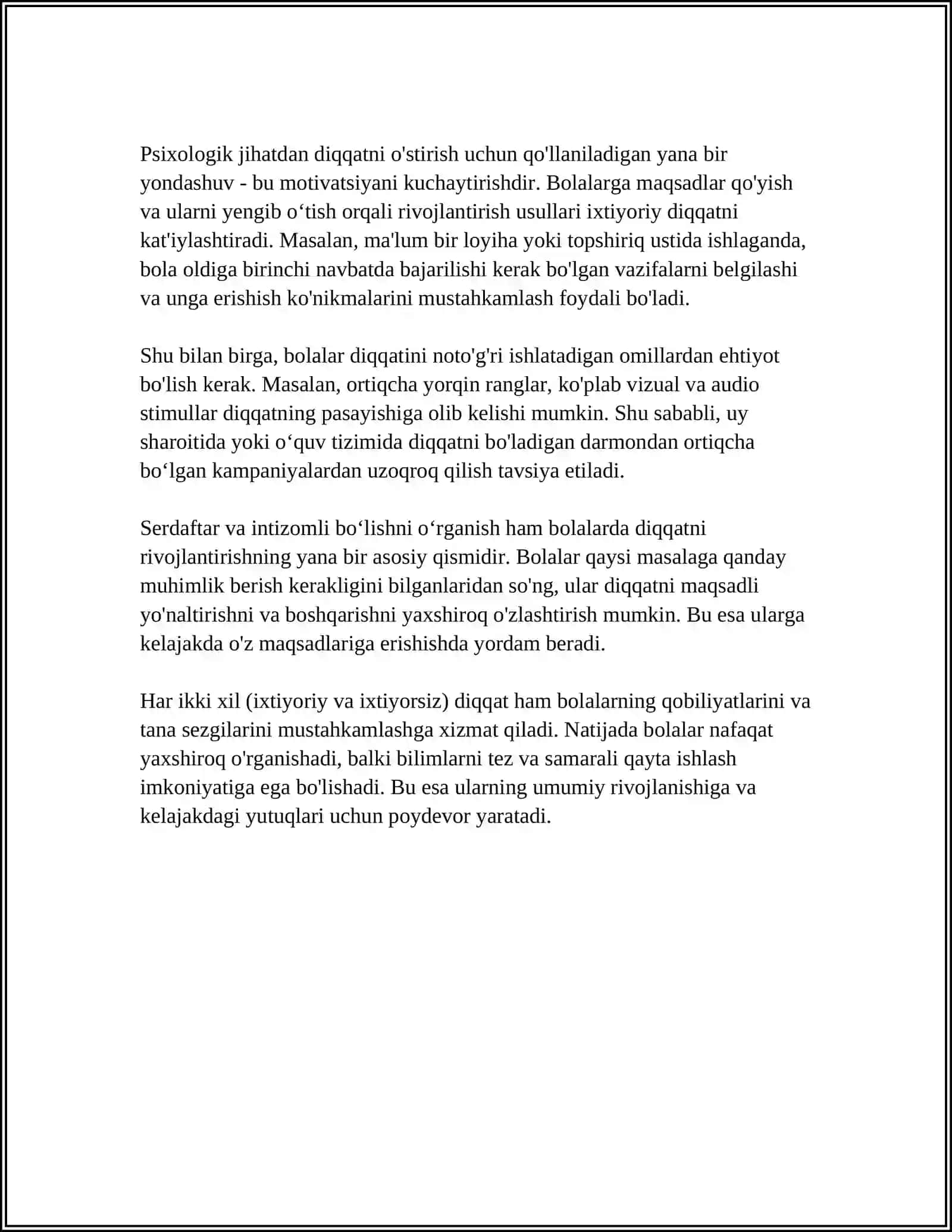 BOLALARDA DIQQATNING RIVOJLANISHI 4