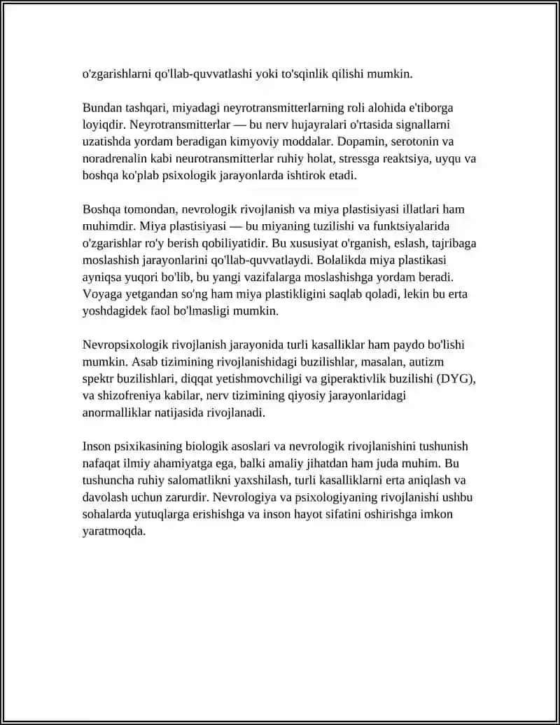ODAM PSIXIKASINING PAYDO BO‘LISHI VA TARAQQIYOTI. ONG TURLARINING PSIXOLOGIK TAVSIFI 4