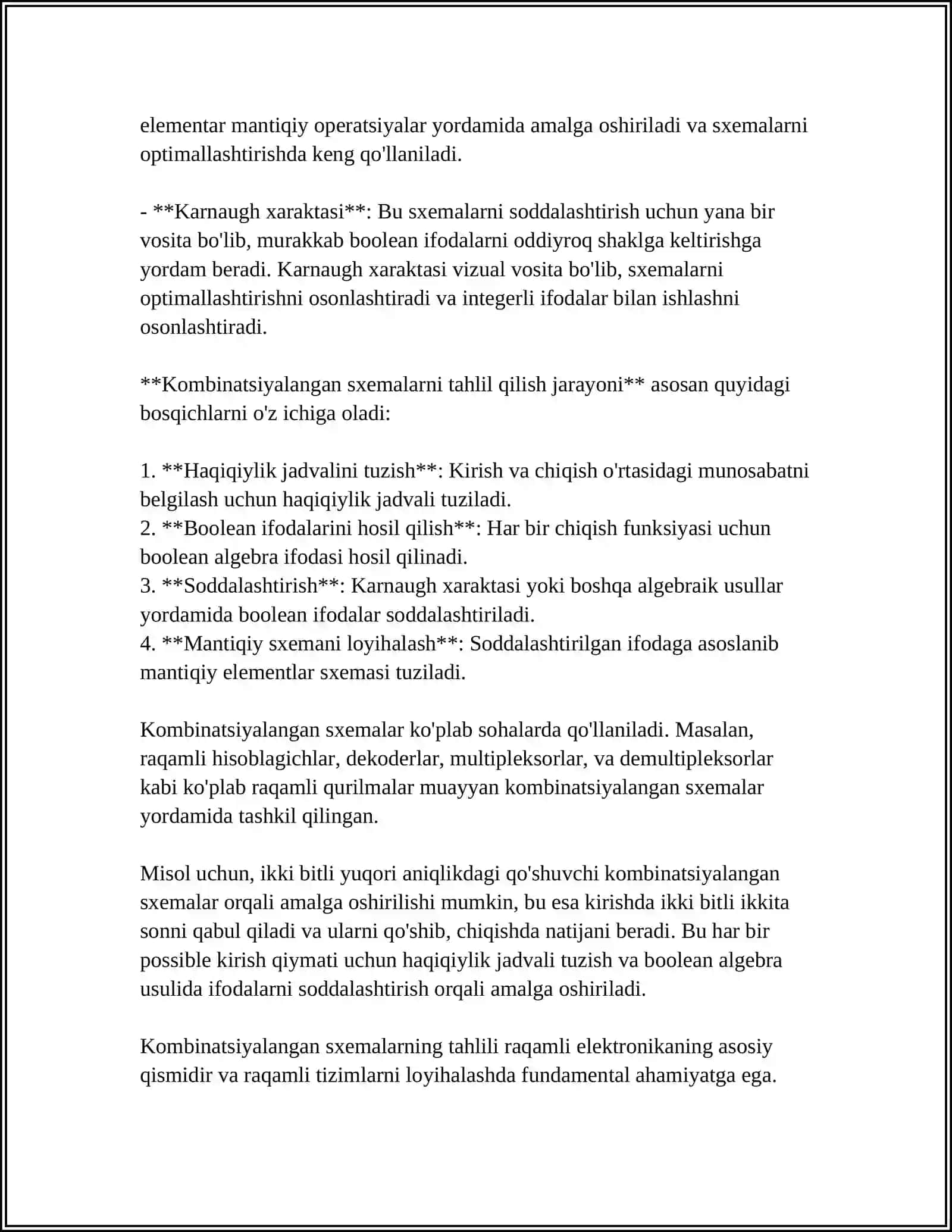 NAZORAT QILINADIGAN KOMBINATSIYALANGAN SXEMA CHIQISHIDAGI XATOLAR 4